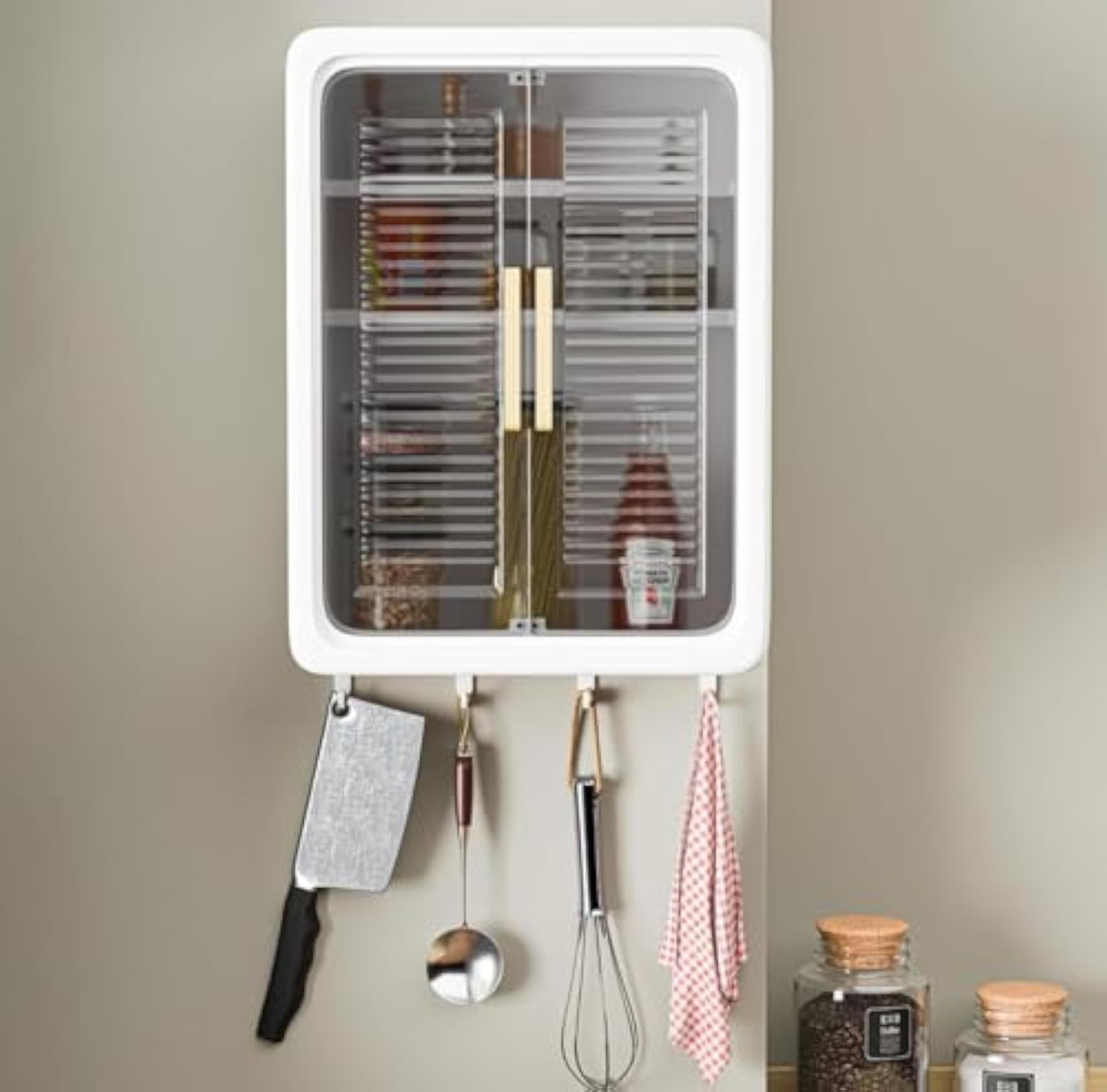 Modern No-Drill Bathroom Shelf & Wall-Mounted Kitchen Storage Cabinet